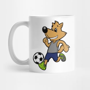 Dog as Soccer player at Soccer Mug